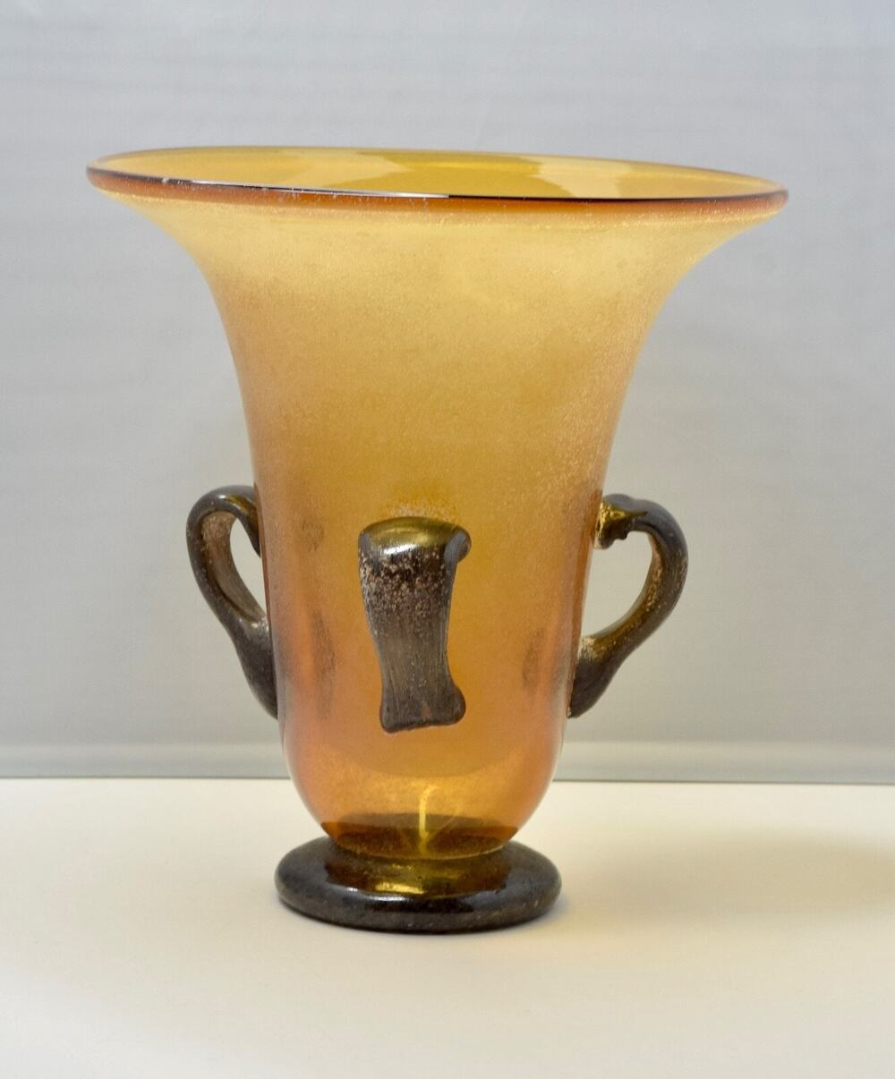 Roman Amphora Tuscan Venetian Murano Art Glass "Scavo" Kreiss Vase